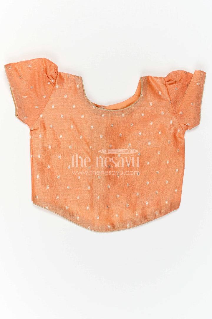The Nesavu Pattu Pavadai Baby Girl Pattu Pavadai for Festive Celebrations and Family Functions Nesavu Nesavu Baby Girl Pattu Pavadai For Festive Occasions With Floral Skirt And Sequence Embroidery