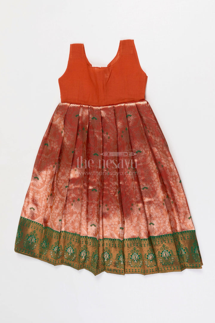The Nesavu Pattu Pavadai Baby Girl Pattu Pavadai for Festive Celebrations and Weddings Nesavu Nesavu Baby Girl Pattu Pavadai Semi Banaras Silk Dress For Weddings And Festivals