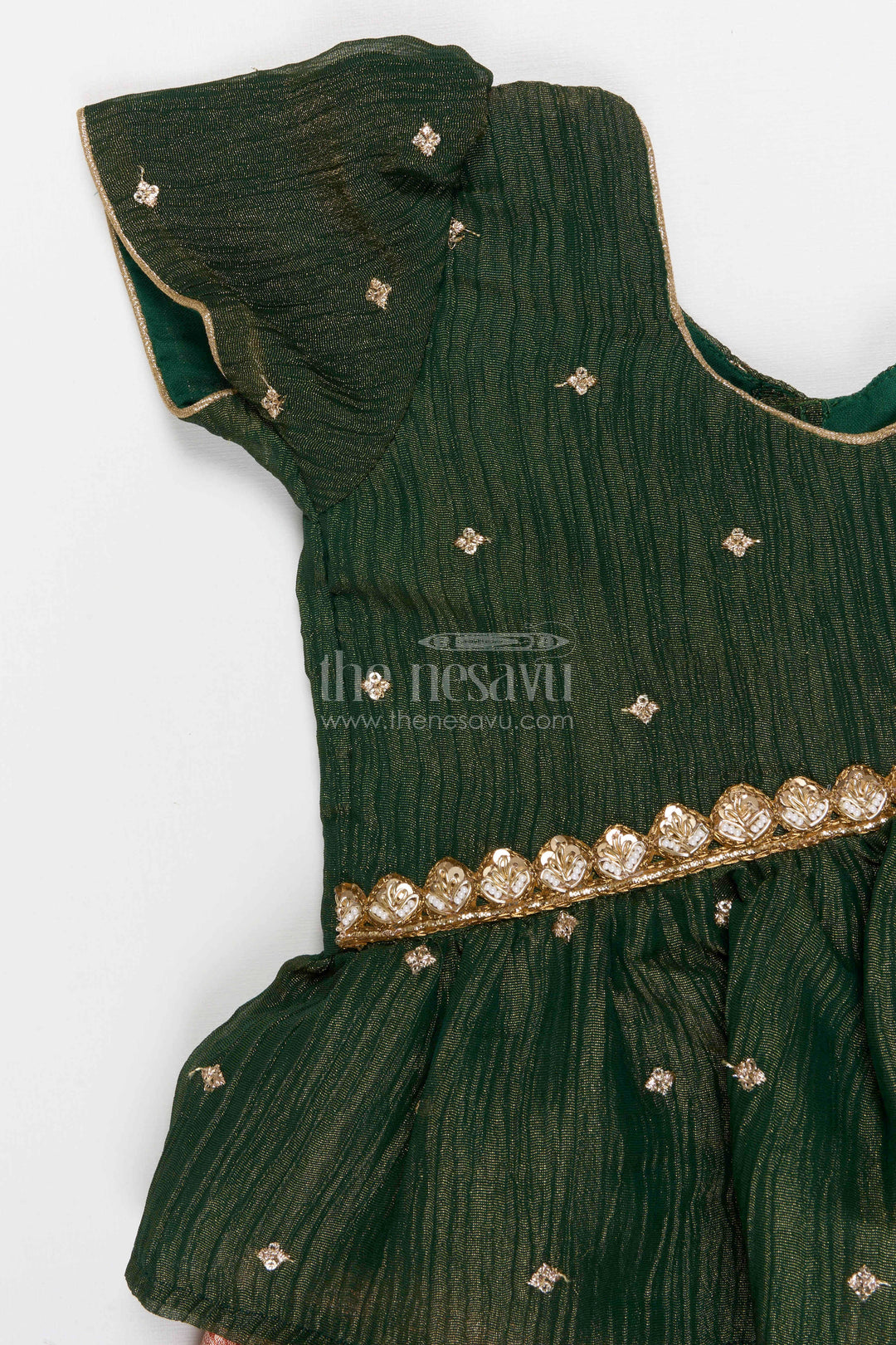The Nesavu Pattu Pavadai Baby Girl Pattu Pavadai for Festive Celebrations and Weddings Nesavu Nesavu Baby Girl Pattu Pavadai Semi Banaras Silk Dress For Weddings And Festivals