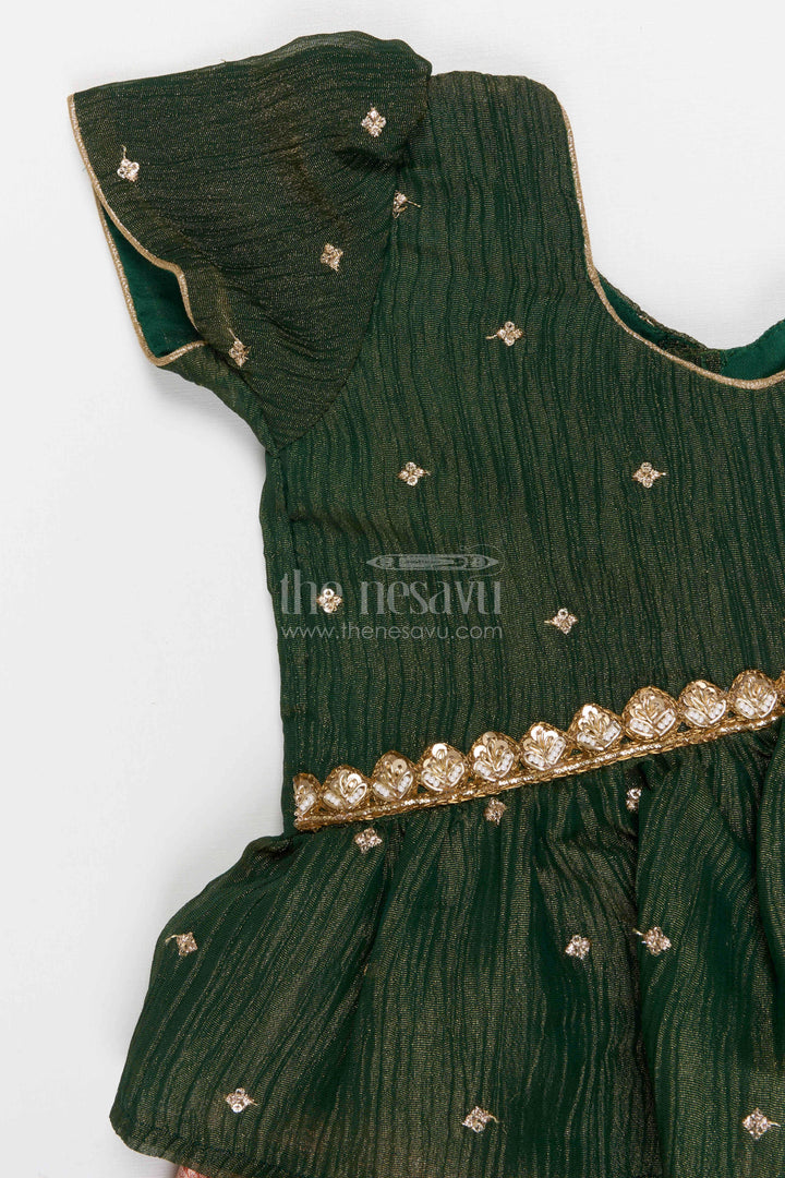 The Nesavu Pattu Pavadai Baby Girl Pattu Pavadai for Festive Celebrations and Weddings Nesavu Nesavu Baby Girl Pattu Pavadai Semi Banaras Silk Dress For Weddings And Festivals