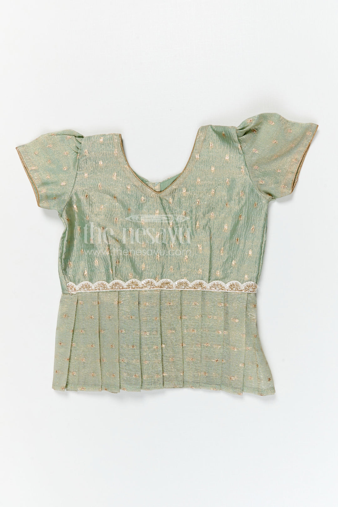 The Nesavu Pattu Pavadai Baby Girl Pattu Pavadai for Festive Occasions and Traditional Wear Nesavu Nesavu baby girl pattu pavadai for festive occasions with semi banaras silk and digital print traditional outfit