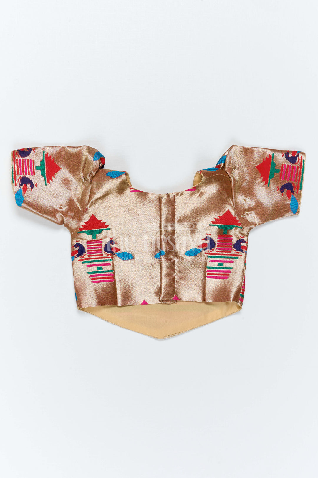 The Nesavu Pattu Pavadai Baby Girl Pattu Pavadai for Naming Ceremony and Festive Photos Nesavu Nesavu Baby Girl Pattu Pavadai With Paithani Blouse For Festive And Wedding Celebrations