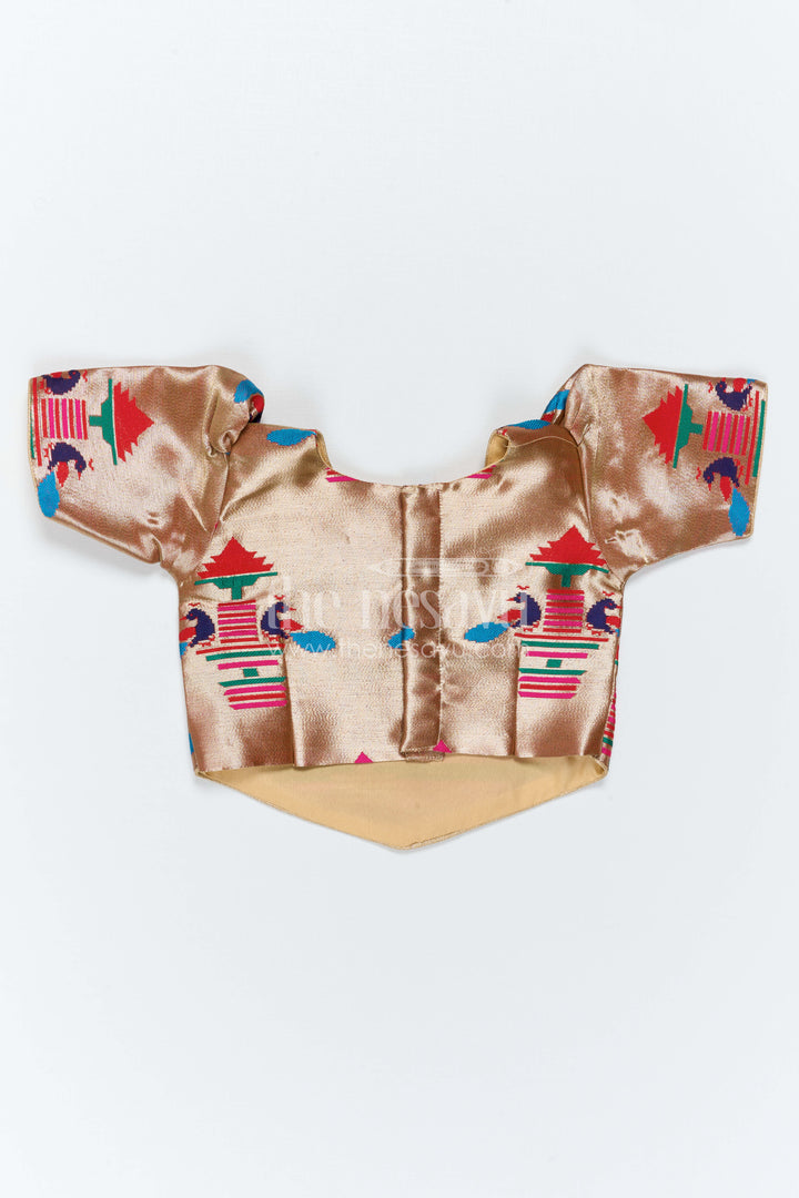 The Nesavu Pattu Pavadai Baby Girl Pattu Pavadai for Naming Ceremony and Festive Photos Nesavu Nesavu Baby Girl Pattu Pavadai With Paithani Blouse For Festive And Wedding Celebrations