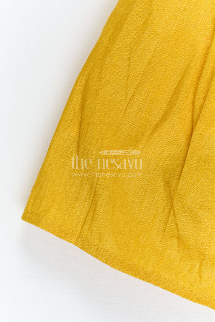 The Nesavu Pattu Pavadai Baby Girl Pattu Pavadai for Naming Ceremony and Festive Photos Nesavu Nesavu Baby Girl Pattu Pavadai With Paithani Blouse For Festive And Wedding Celebrations