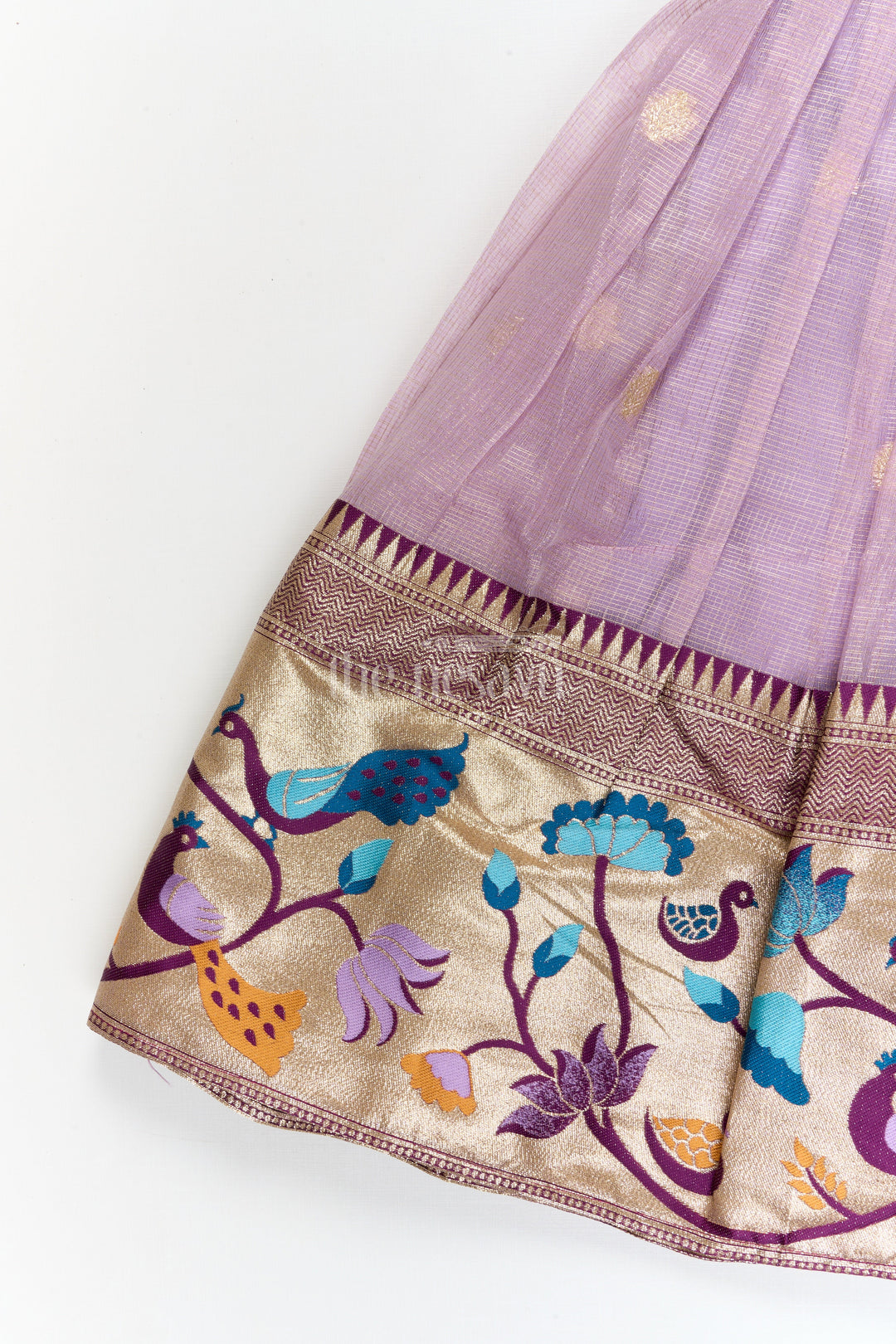 The Nesavu Pattu Pavadai Baby Girl Pattu Pavadai for Temple Visits and Traditional Festivals Nesavu Nesavu baby girl pattu pavadai with zari border and embroidered blouse for temple and festive occasions