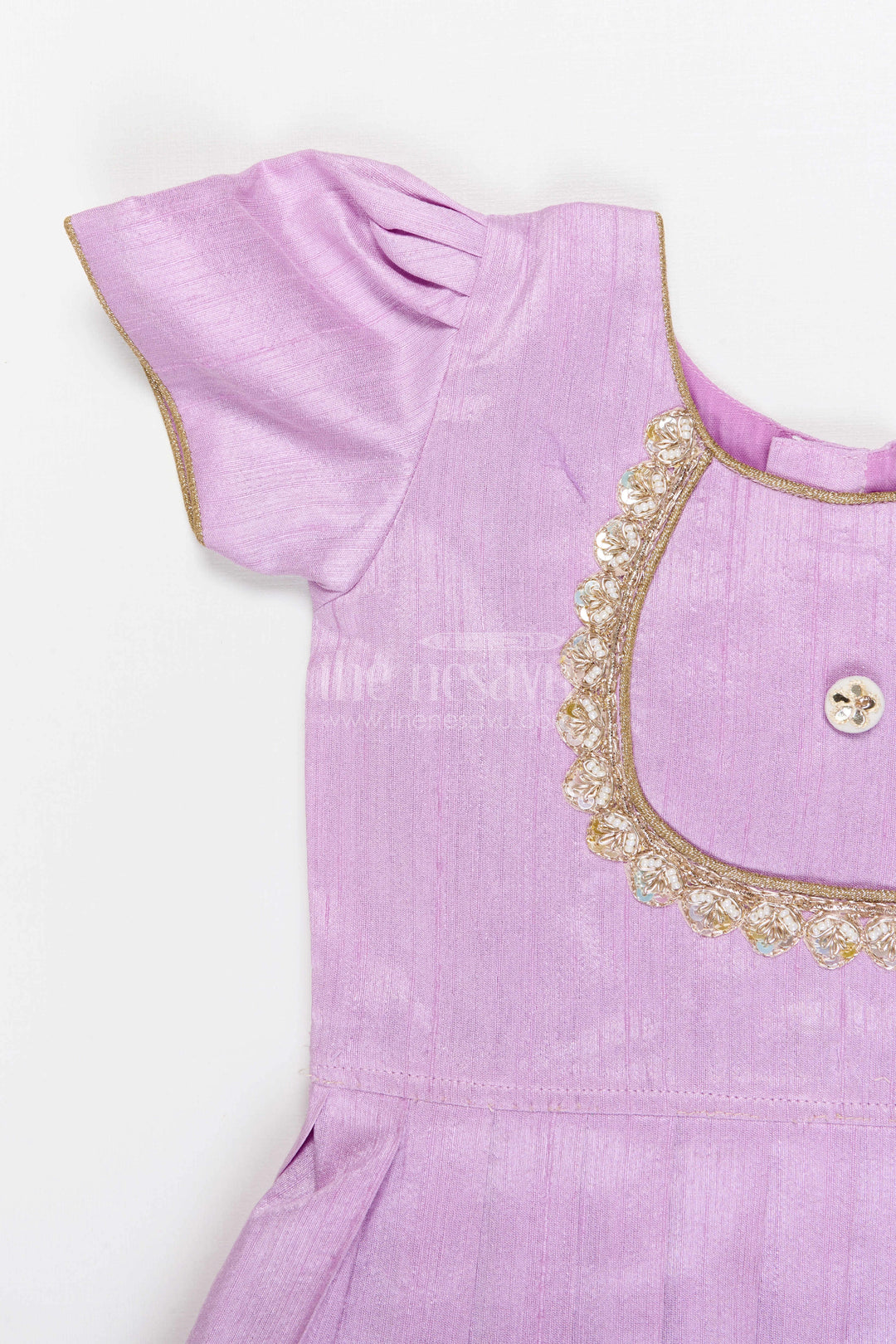 The Nesavu Pattu Pavadai Baby Girl Pattu Pavadai for Weddings and Festival Celebrations Nesavu Nesavu Baby Girl Pattu Pavadai Semi Banaras Art Silk Dress For Weddings And Festivals