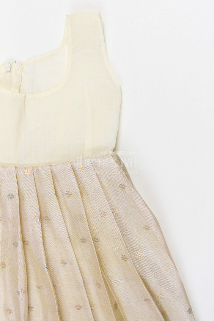 The Nesavu Pattu Pavadai Baby Girl Pattu Pavadai for Weddings and Festive Functions Nesavu Nesavu Baby Girl Pattu Pavadai Semi Banaras Silk Dress For Weddings And Festivals