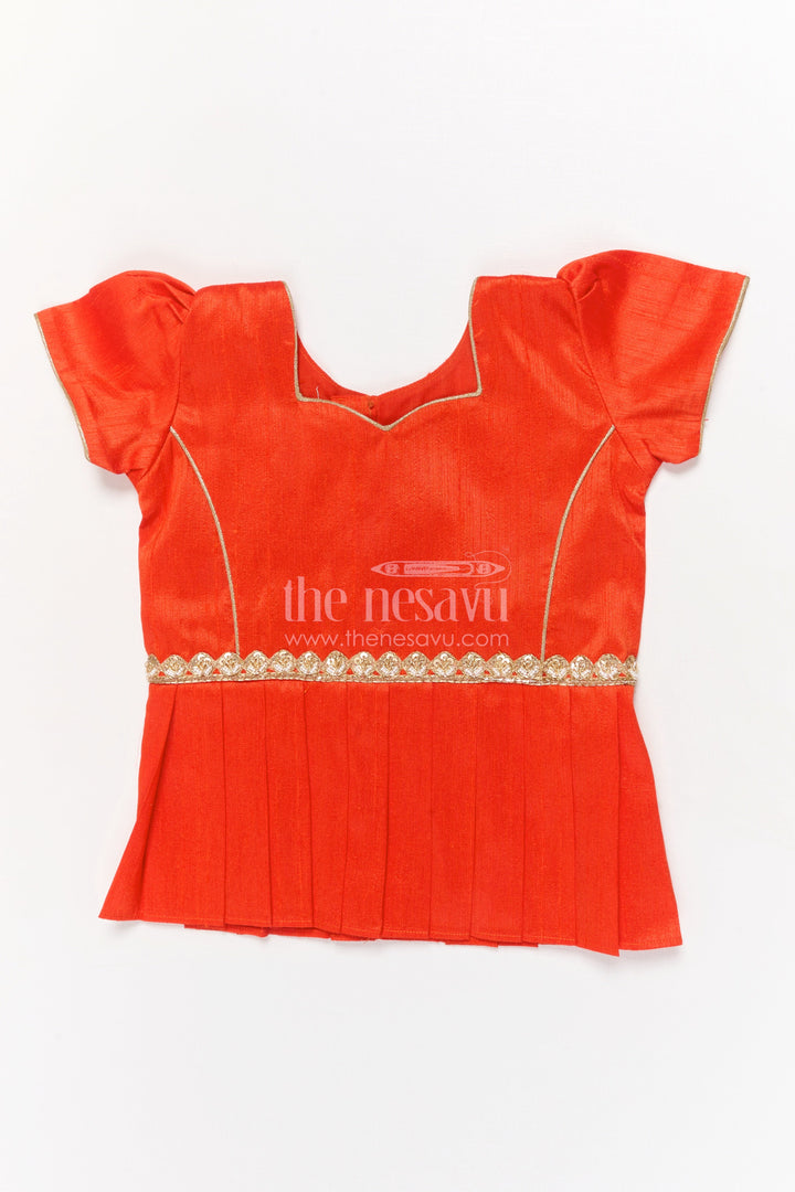 The Nesavu Pattu Pavadai Baby Girl Pattu Pavadai with Animal Motif Embroidery Skirt for Unique Festive Wear Nesavu Nesavu baby girl pattu pavadai with zari embroidered animal motif skirt and raw silk blouse