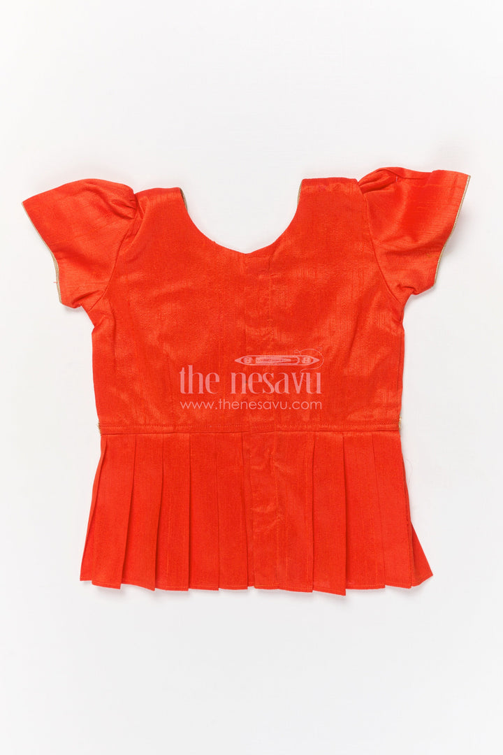 The Nesavu Pattu Pavadai Baby Girl Pattu Pavadai with Animal Motif Embroidery Skirt for Unique Festive Wear Nesavu Nesavu baby girl pattu pavadai with zari embroidered animal motif skirt and raw silk blouse