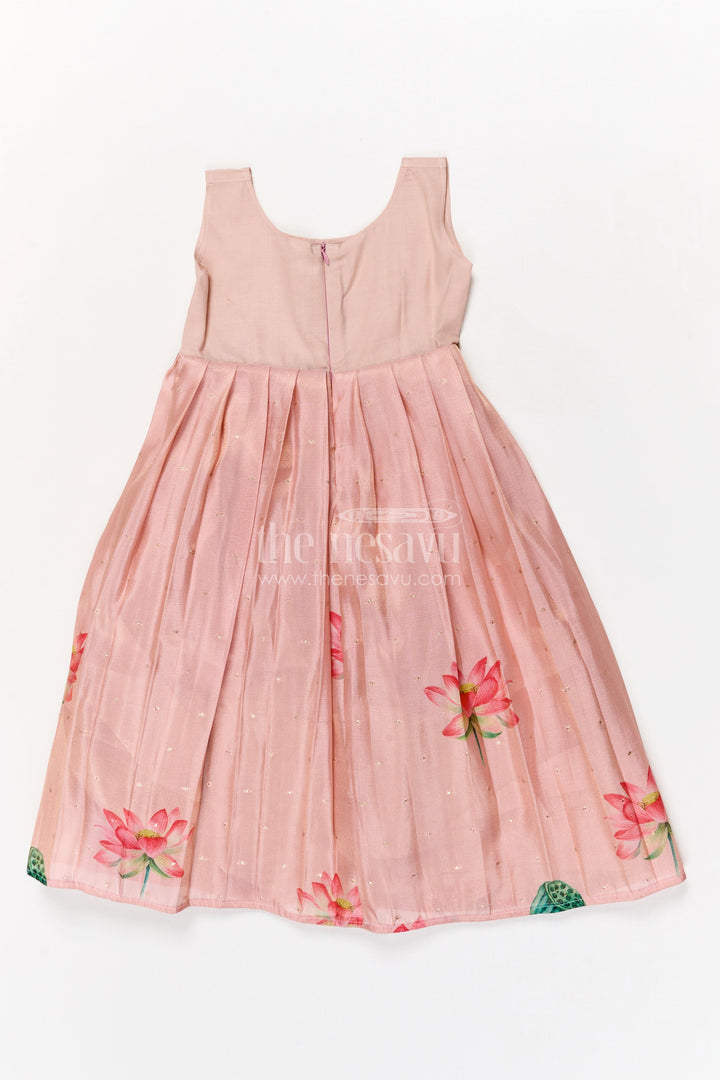 The Nesavu Pattu Pavadai Baby Girl Pattu Pavadai with Raw Silk Yoke for Festive Occasions Nesavu 18 (2Y) / Red GPP353B-18 Nesavu baby girl pattu pavadai with raw silk yoke and semi Banaras art silk skirt for traditional events