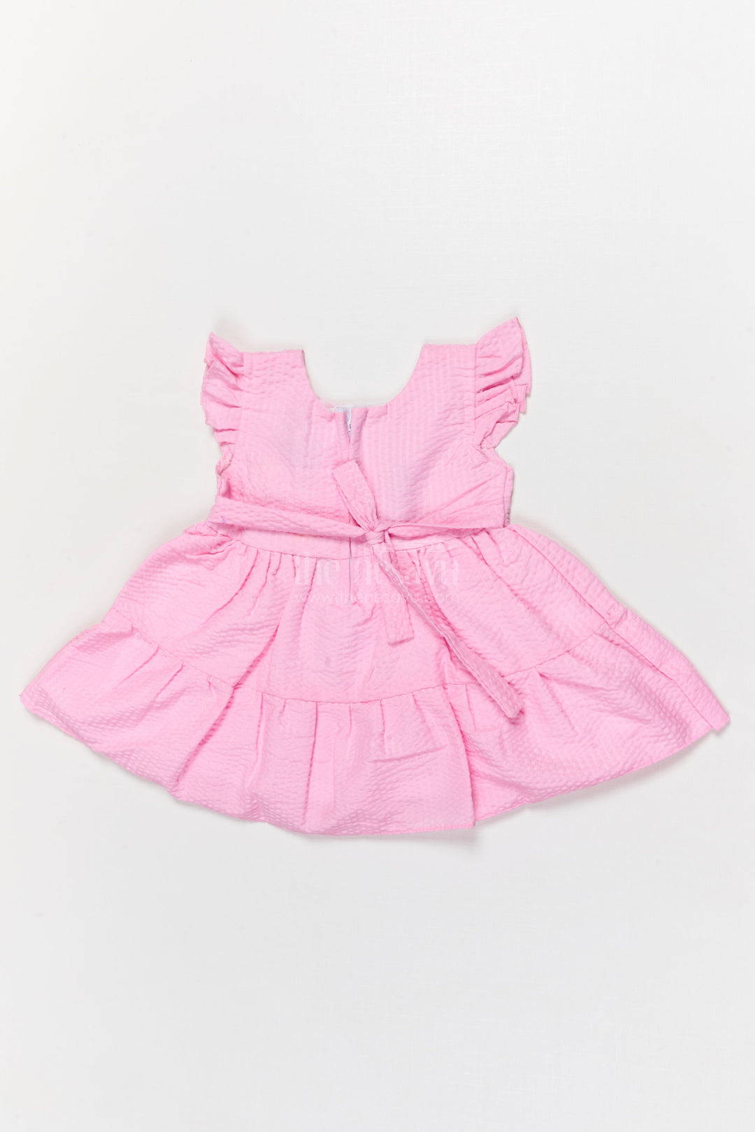 The Nesavu Baby Cotton Frocks Baby Girl Popcorn Embroidered Cotton Frock for Everyday Play Nesavu Nesavu baby girl cotton frock with popcorn texture and embroidery for playdates and daily wear