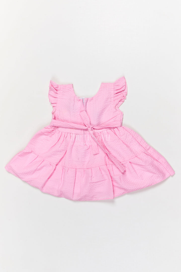 The Nesavu Baby Cotton Frocks Baby Girl Popcorn Embroidered Cotton Frock for Everyday Play Nesavu Nesavu baby girl cotton frock with popcorn texture and embroidery for playdates and daily wear