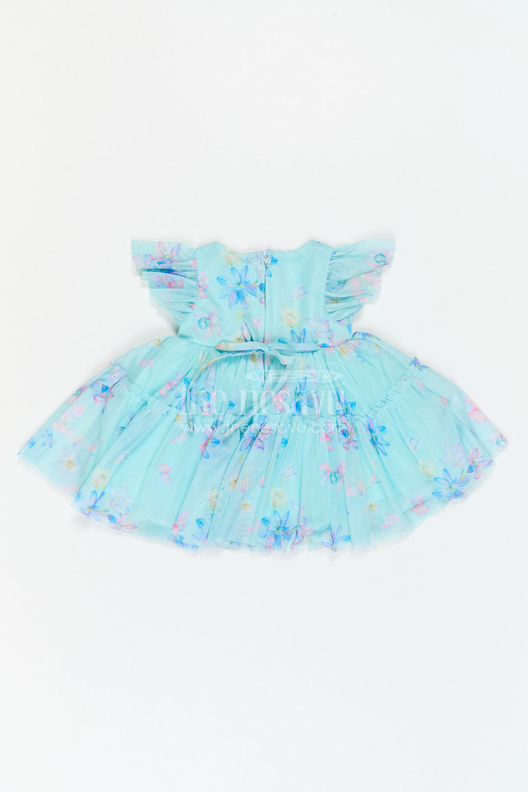 The Nesavu Baby Frocks Baby Girl Printed Frock for Playdates and Casual Outings Nesavu Nesavu Baby Girl Printed Frock With Soft Net Fabric For Casual Outings And Playful Celebrations