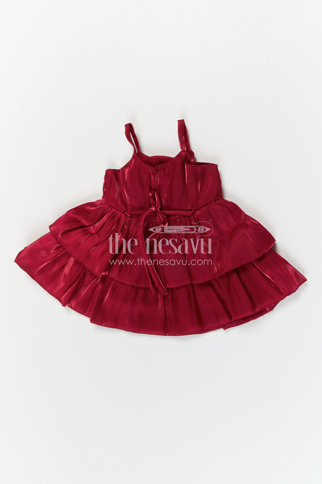The Nesavu Girls Fancy Party Frock Baby Girl Satin Party Dress for Birthdays and Special Celebrations Nesavu Nesavu baby girl satin party dress for birthdays celebrations and cake smash photoshoots