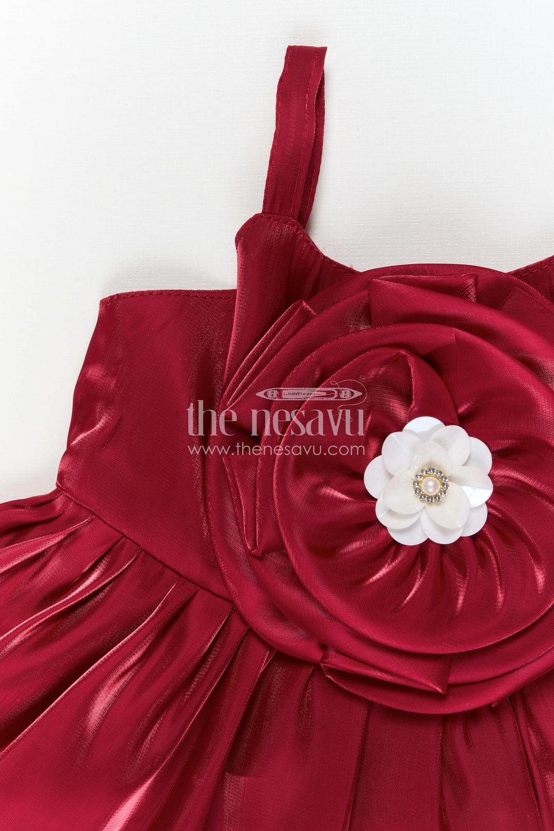The Nesavu Girls Fancy Party Frock Baby Girl Satin Party Dress for Birthdays and Special Celebrations Nesavu Nesavu baby girl satin party dress for birthdays celebrations and cake smash photoshoots