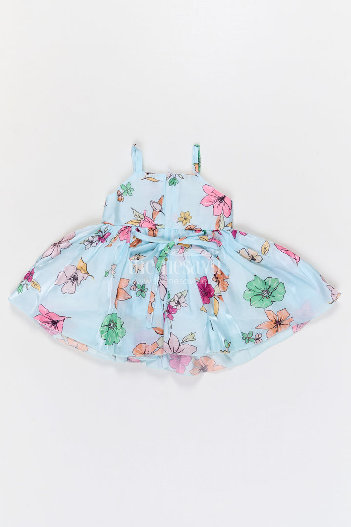 The Nesavu Baby Fancy Frock Baby Girl Satin Party Frock for Birthdays and Celebration Nesavu Nesavu baby girl satin party frock with floral print for birthdays celebrations and baby occasions