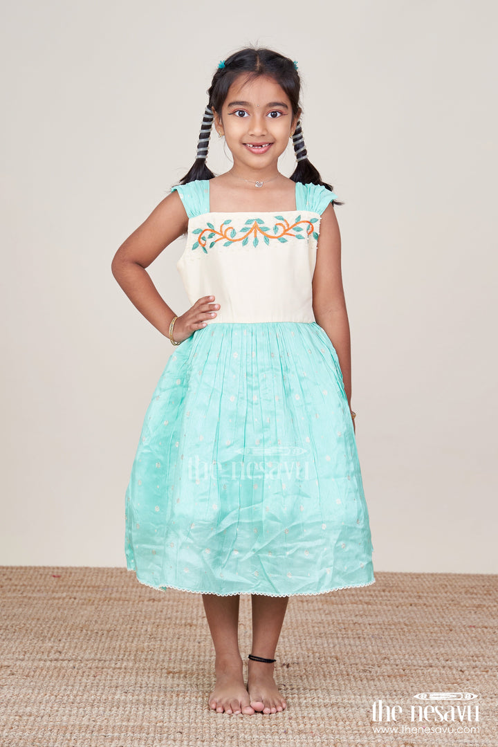 The Nesavu Silk Party Frock Baby Girl Silk Frock for Birthday Celebrations and Party Wear Nesavu Nesavu baby girl silk frock flared design birthday parties special occasions