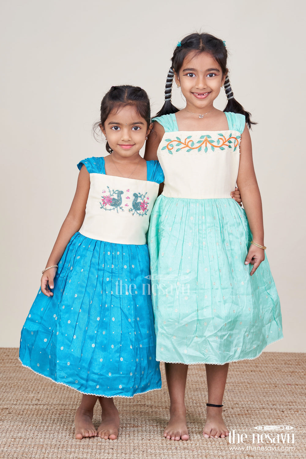 The Nesavu Silk Party Frock Baby Girl Silk Frock for Birthday Celebrations and Party Wear Nesavu Nesavu baby girl silk frock flared design birthday parties special occasions