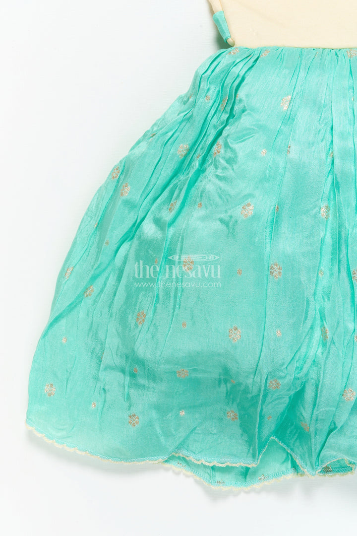 The Nesavu Silk Party Frock Baby Girl Silk Frock for Birthday Celebrations and Party Wear Nesavu Nesavu baby girl silk frock flared design birthday parties special occasions