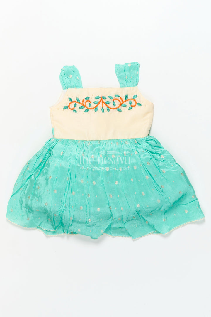 The Nesavu Silk Party Frock Baby Girl Silk Frock for Birthday Celebrations and Party Wear Nesavu Nesavu baby girl silk frock flared design birthday parties special occasions