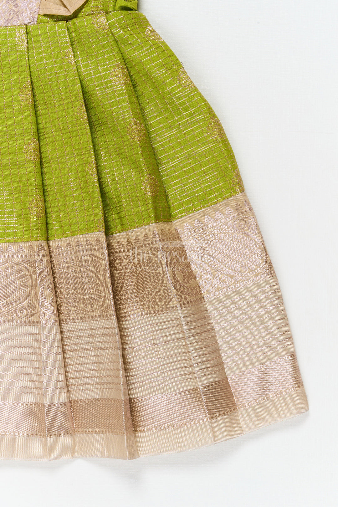 The Nesavu Girls Kanchi Silk Frock Baby Girl Silk Frock for Naming Ceremony and Festive Events Nesavu Nesavu baby girl silk frock for naming ceremonies and traditional festive occasions