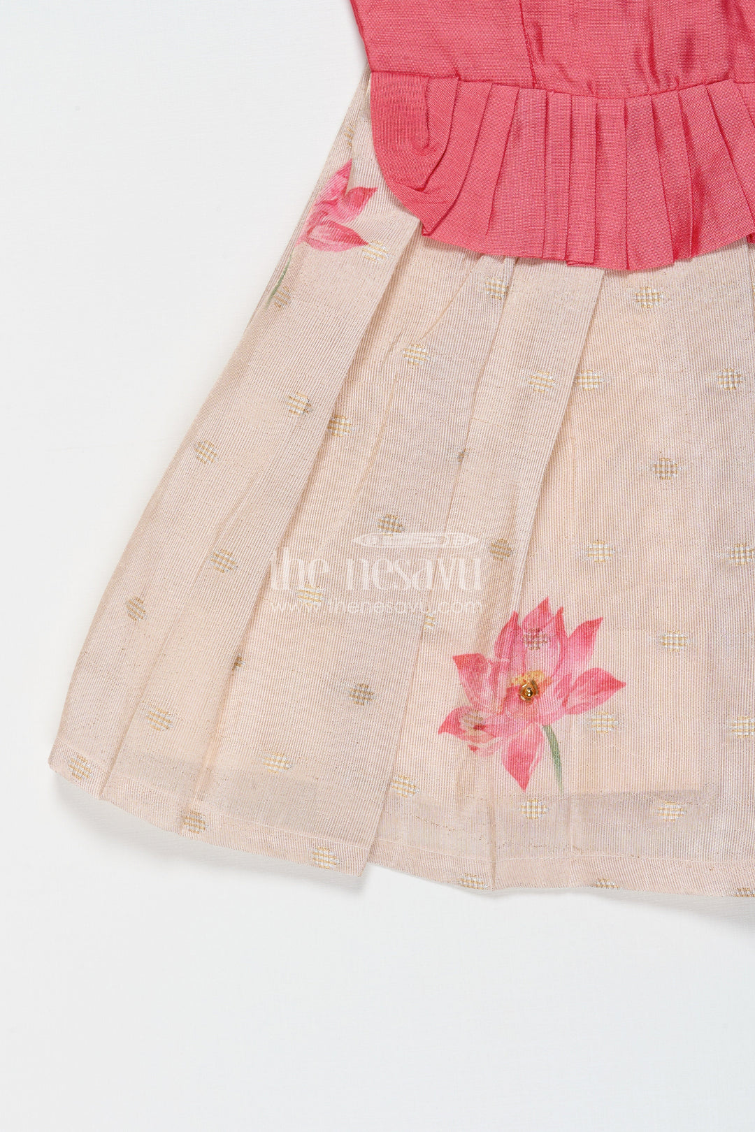 The Nesavu Silk Frock Baby Girl Silk Frock for Naming Ceremony and First Celebrations Nesavu Nesavu baby girl silk frock in Banaras art silk for naming ceremonies and festive moments