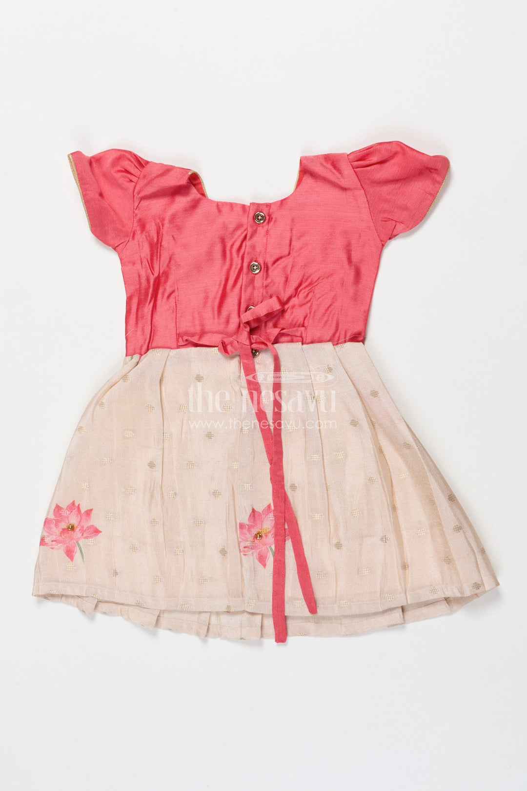 The Nesavu Silk Frock Baby Girl Silk Frock for Naming Ceremony and First Celebrations Nesavu Nesavu baby girl silk frock in Banaras art silk for naming ceremonies and festive moments