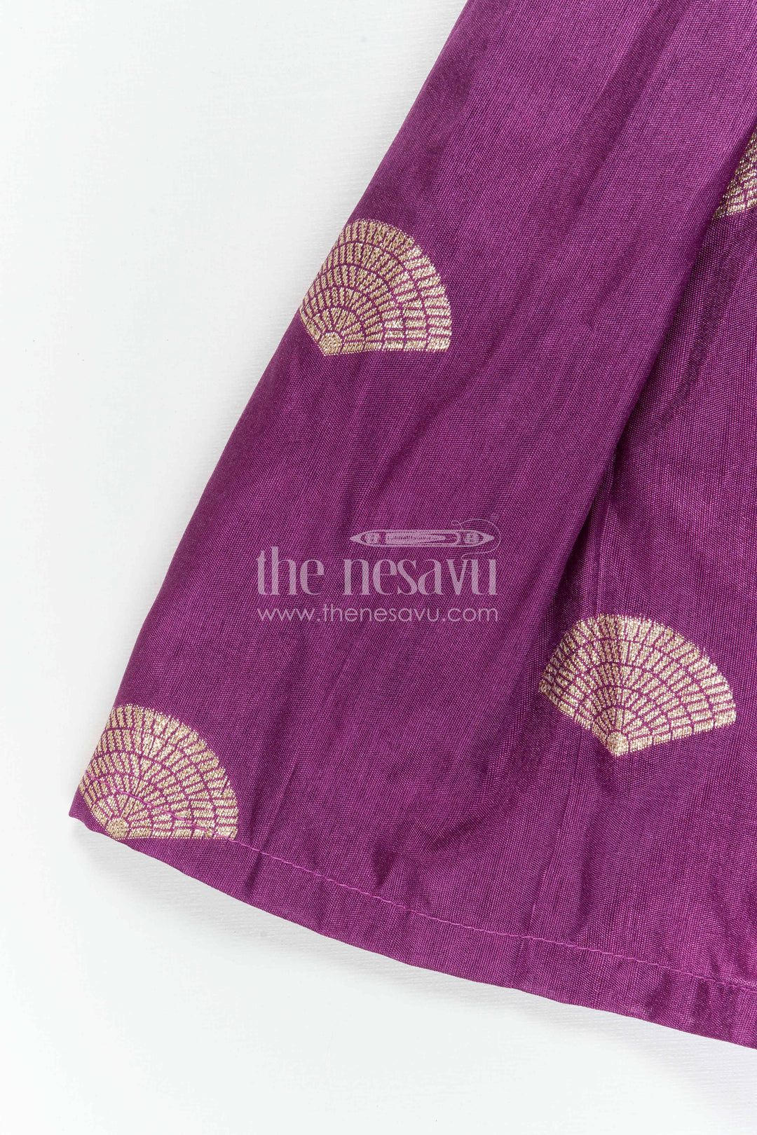 The Nesavu Silk Frock Baby Girl Silk Frock for Traditional Festive Gatherings Nesavu Nesavu Baby Girl Silk Frock With Raw Silk Yoke For Festive Family Celebrations