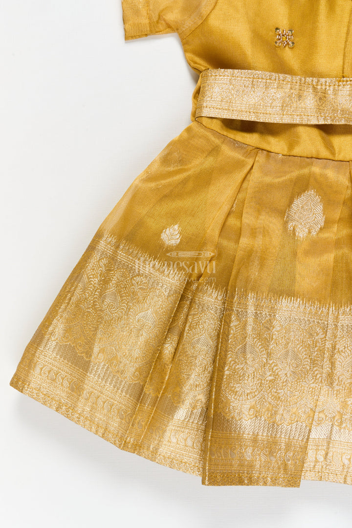 The Nesavu Silk Frock Baby Girl Silk Frock for Wedding and Traditional Occasions Nesavu Nesavu baby girl silk frock for weddings and festive occasions with tissue flare