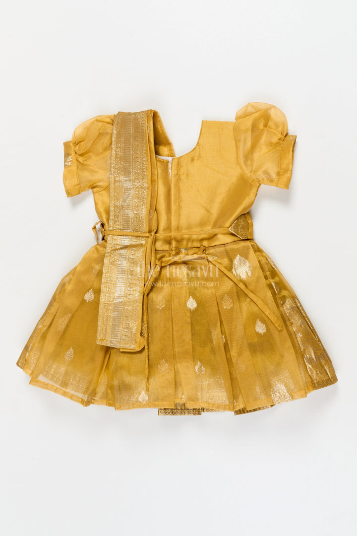 The Nesavu Silk Frock Baby Girl Silk Frock for Wedding and Traditional Occasions Nesavu Nesavu baby girl silk frock for weddings and festive occasions with tissue flare
