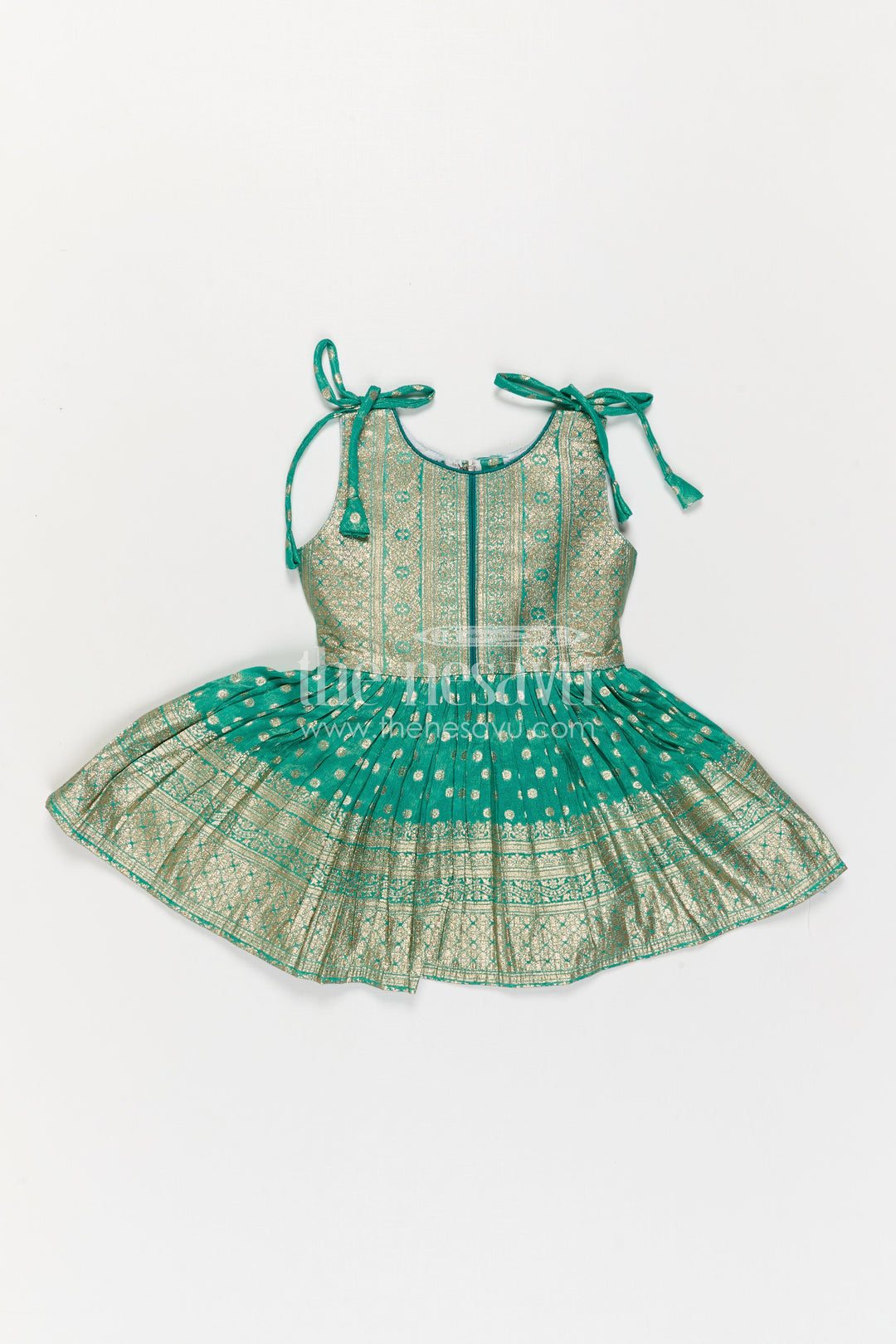 The Nesavu Silk Frock Baby Girl Silk Frock for Weddings and Festivale Occasions Nesavu Nesavu Baby Girl Silk Frock For Weddings With Blend Silk And Tissue Bottom Festive Flared Design