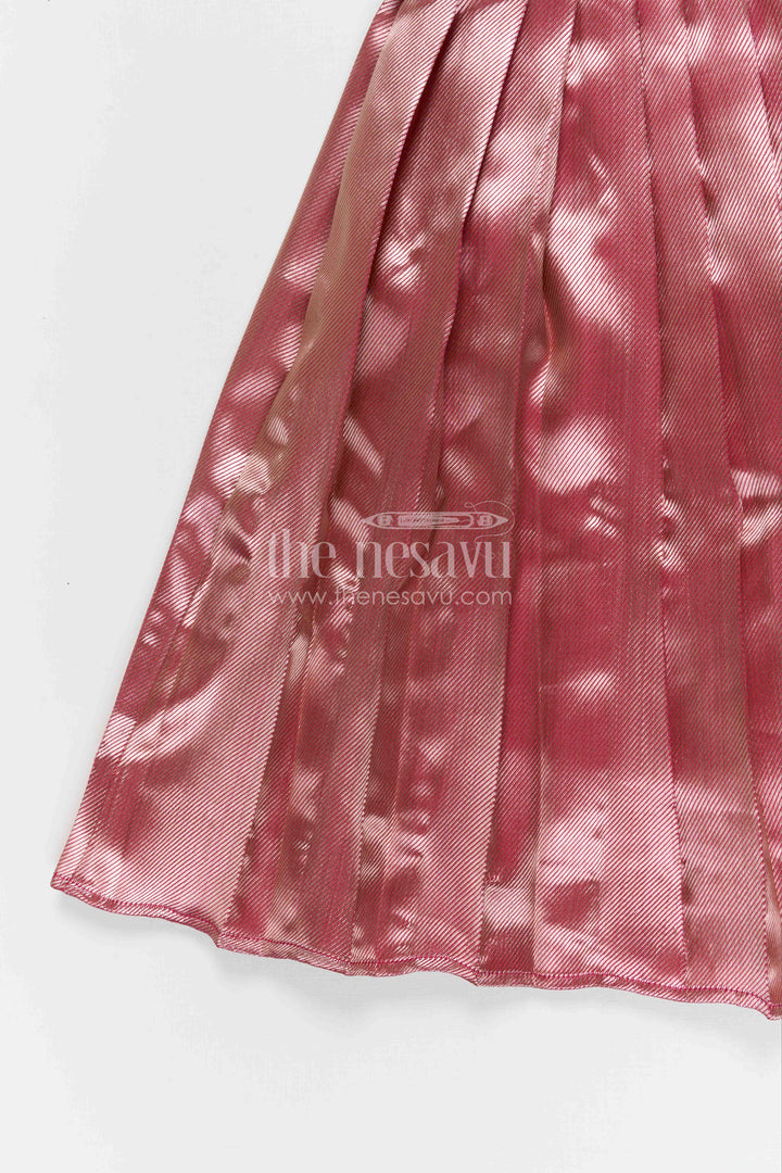 The Nesavu Girls Silk Gown Baby Girl Silk Gown for Birthdays and Festive Celebrations Nesavu Nesavu baby girl silk gown for birthdays and festive celebrations with velvet bodice and flared tissue skirt