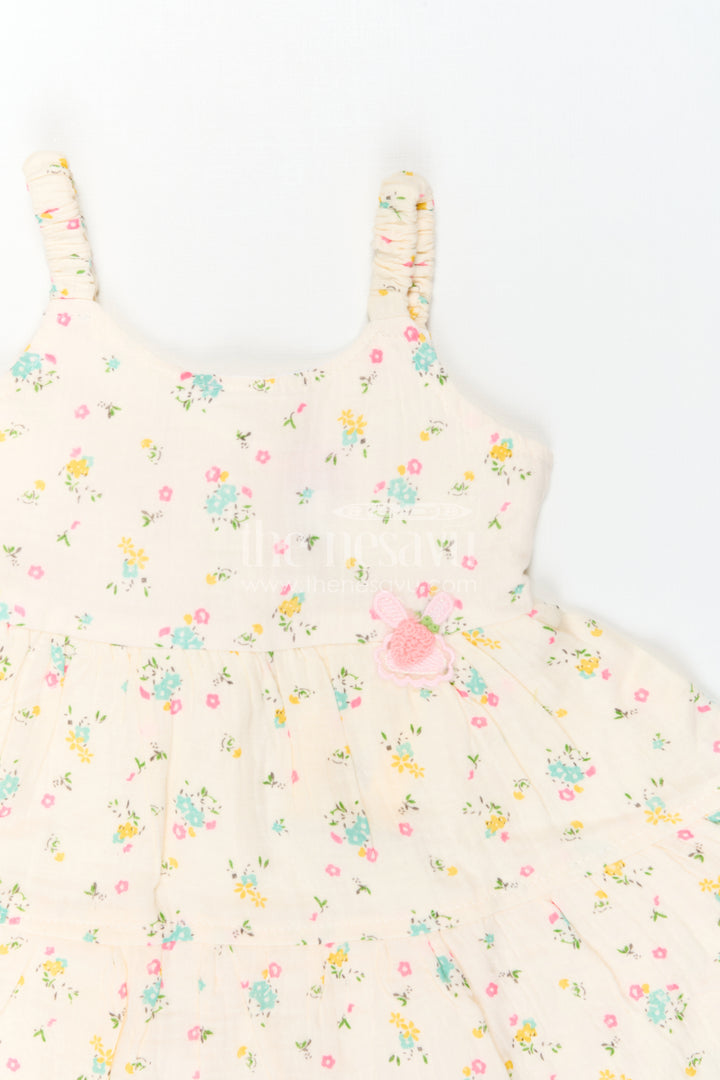 The Nesavu Baby Cotton Frocks Baby Girl Sundress for Garden Party Moments Nesavu Nesavu Baby Girl Sundress For Garden Party Moments With Muslin Cotton And Floral Print