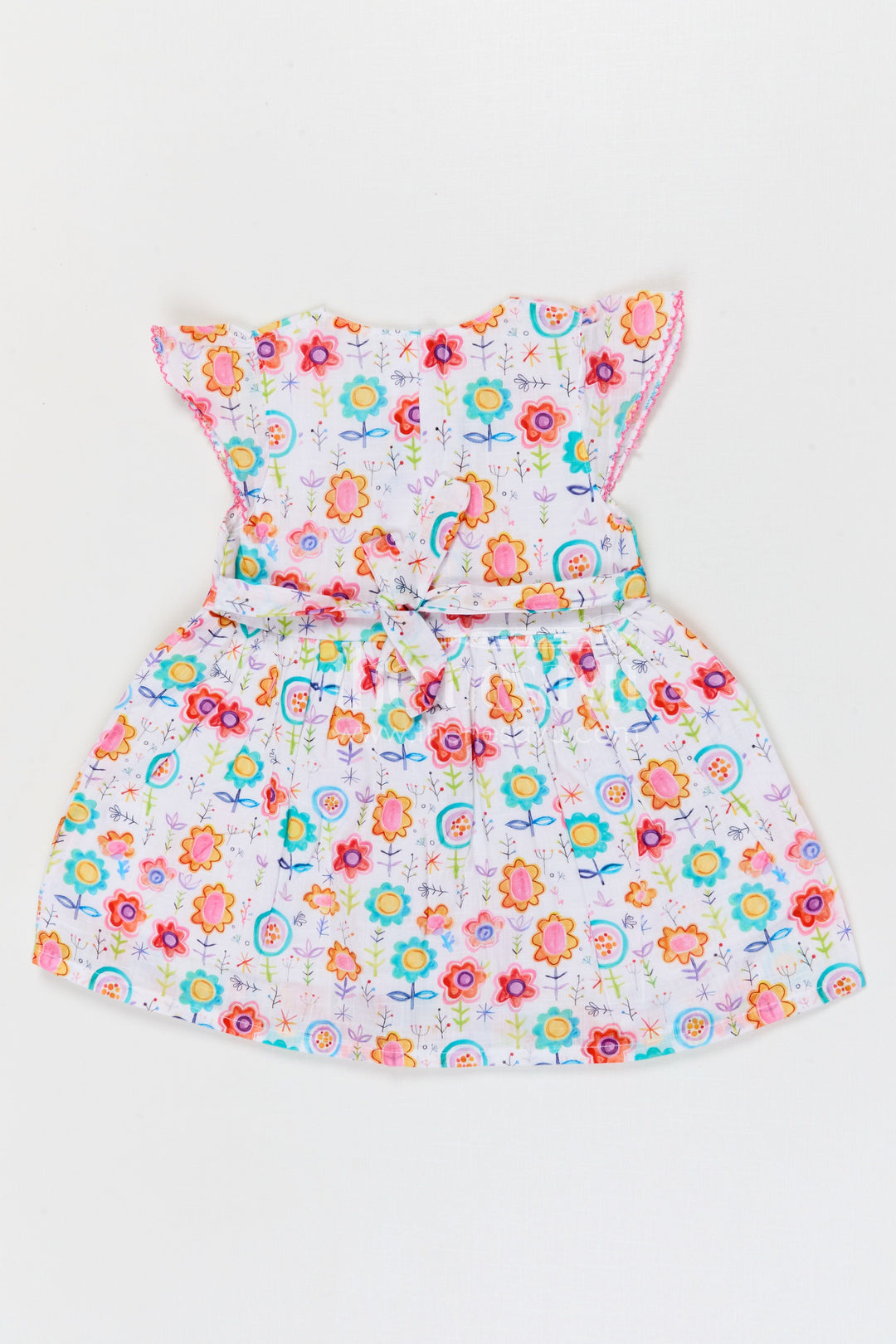 The Nesavu Baby Cotton Frocks Baby Girls Floral Cotton Frock for Playful Summer Outings Nesavu Nesavu baby girls floral cotton frock with digital print for summer wear and casual outings