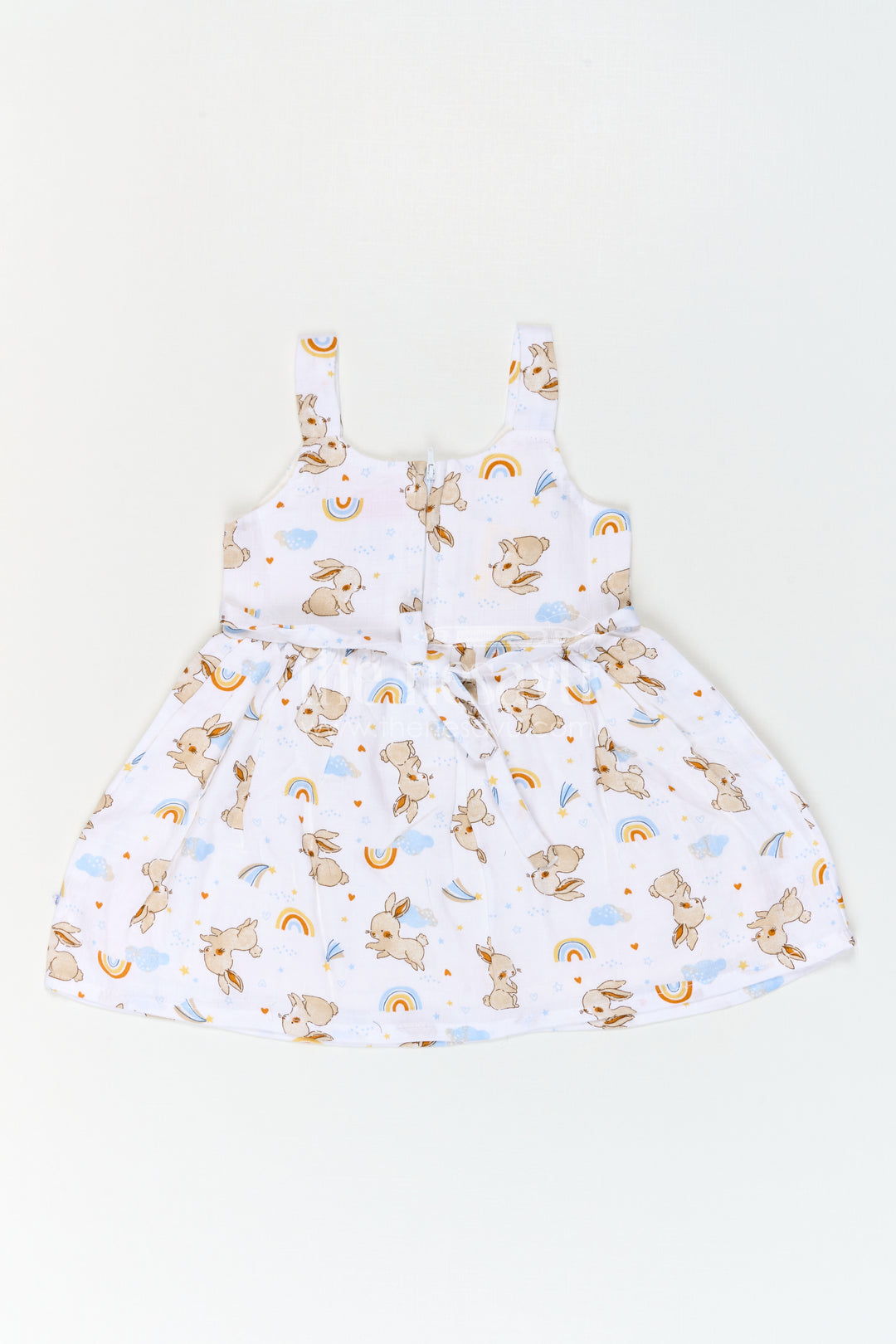 The Nesavu Baby Cotton Frocks Baby Printed Frock for Playful Day Photoshoots Nesavu Nesavu Baby Printed Frock For Playful Day Photoshoots With Muslin Cotton And Bunny Print