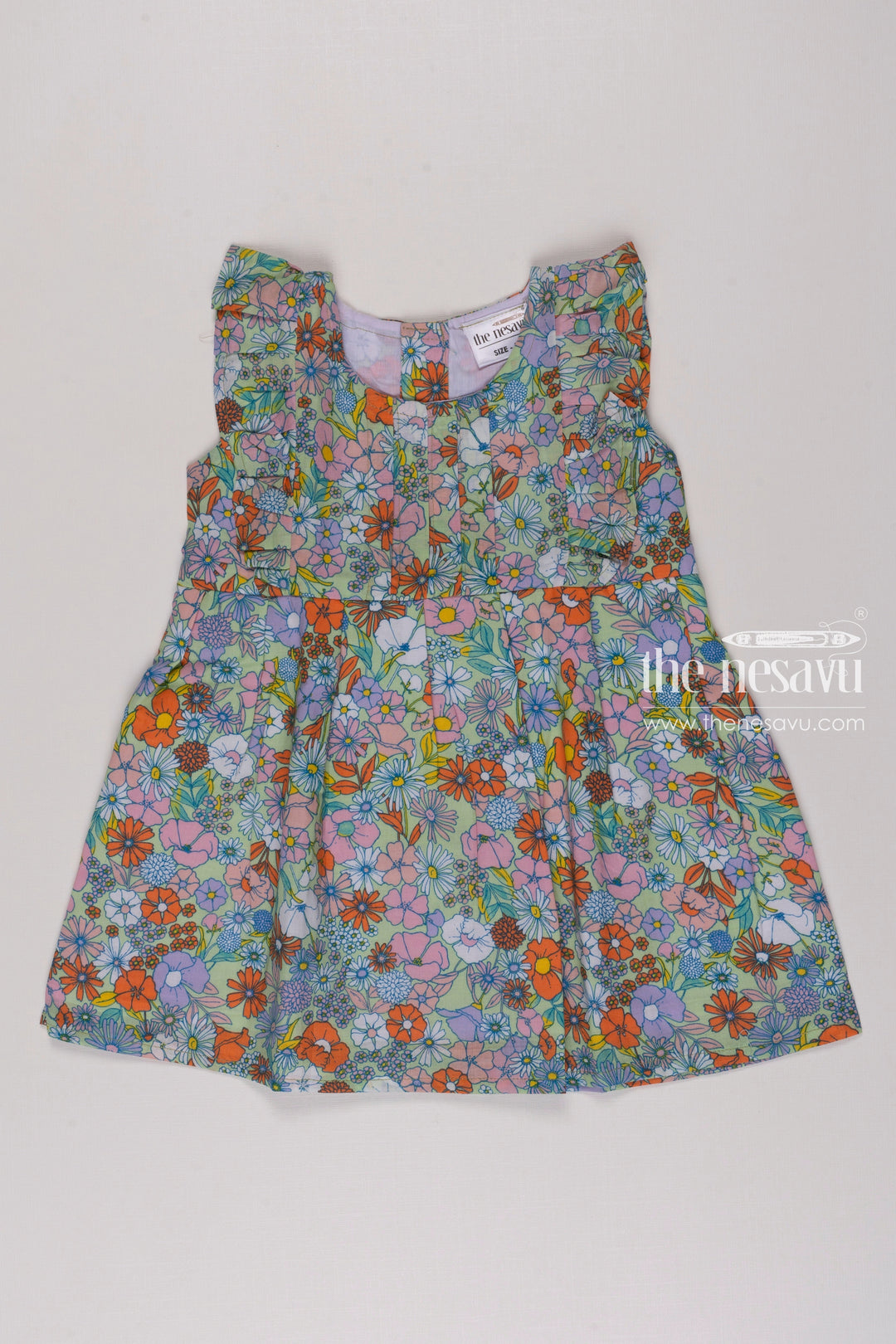 Girls Floral Pleated Dress | The Nesavu The Nesavu Girls Floral Pleated Dress | The Nesavu The Nesavu