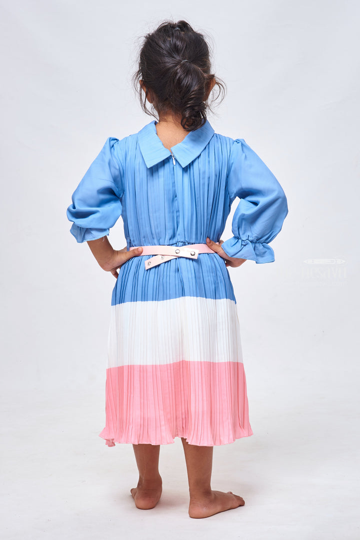 The Nesavu Girls Fancy Frock Blue Ombre Delight: Trendy Cotton Frock for Girls Nesavu Latest Cotton Frock Collections | Simple Cotton Frocks Designs | the Nesavu