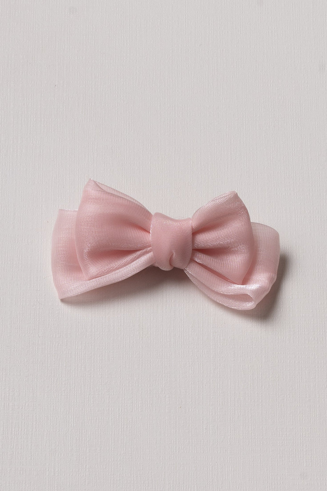 The Nesavu Hair Clip Blush Charm: Soft Pink Satin Bow Clip Nesavu Salmon JHCL77H Elegant Soft Pink Satin Bow Hair Clip for Girls | Gentle Charm Accessory | The Nesavu