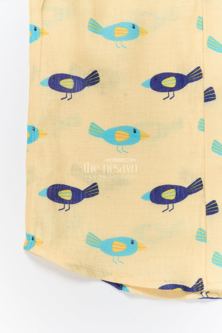 The Nesavu Boys Linen Shirt Boys Animal Print Linen Shirt for Casual Outings and Playdates Nesavu Nesavu boys animal print linen shirt playdates summer wear casual outings