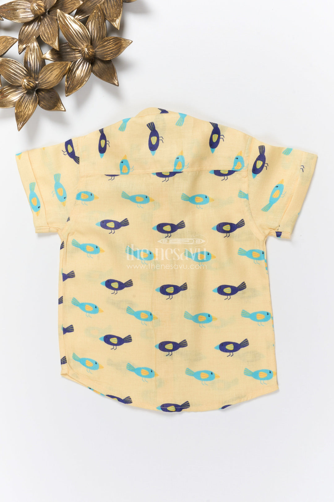 The Nesavu Boys Linen Shirt Boys Animal Print Linen Shirt for Casual Outings and Playdates Nesavu Nesavu boys animal print linen shirt playdates summer wear casual outings