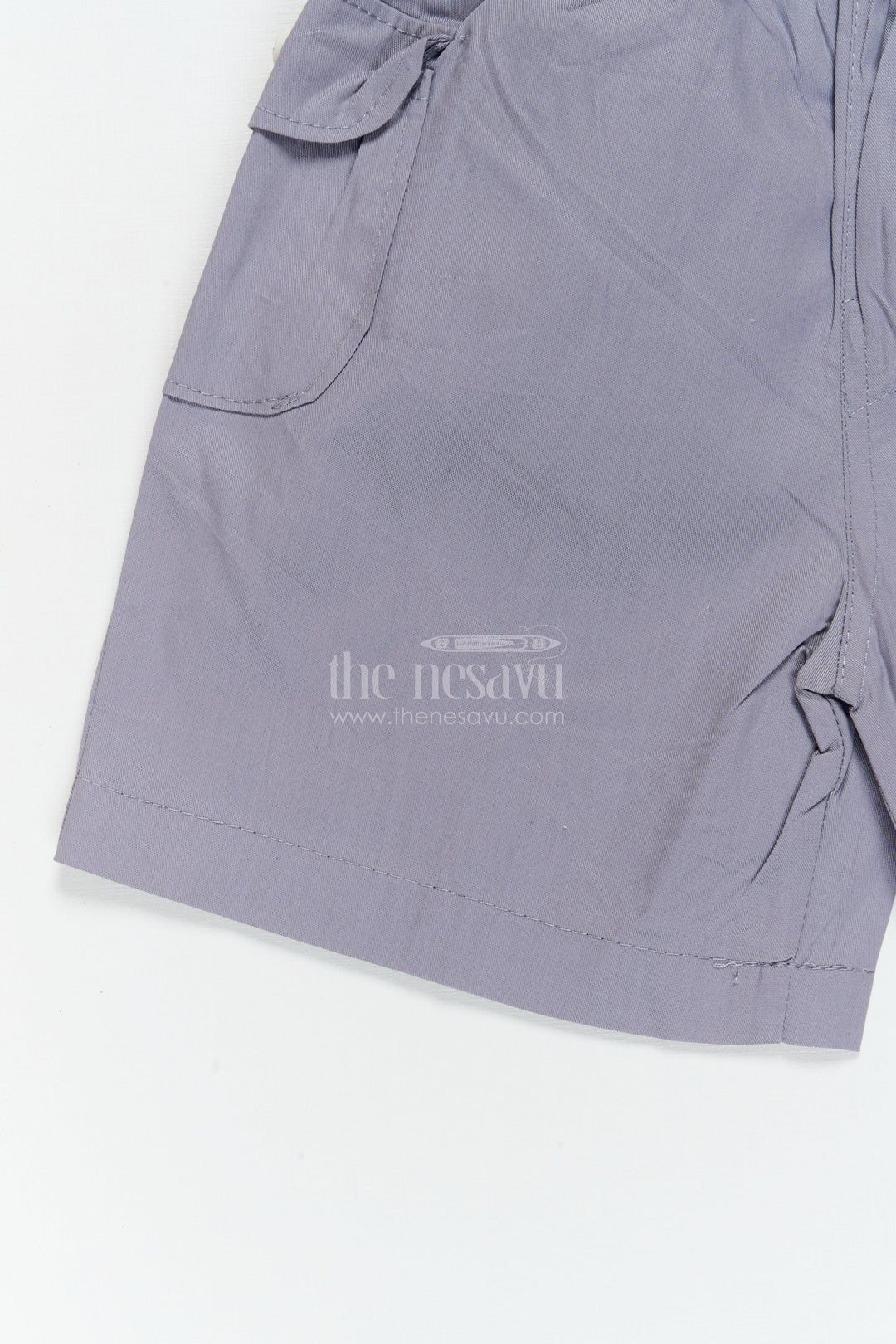 The Nesavu Boys Shorts Boys Breathable Cotton Shorts for School and Everyday Use Nesavu 16 (1Y) / Gray / Cotton BWS072C-16 Nesavu boys breathable cotton shorts with pockets – ideal for school, playtime and casual dressing