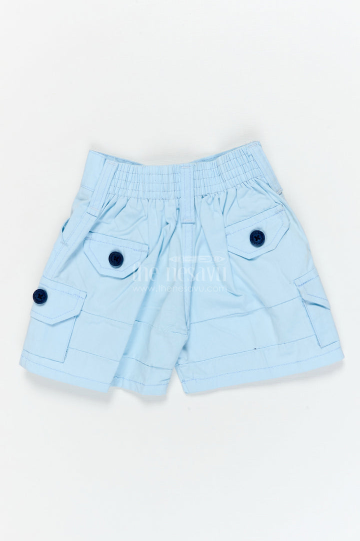 The Nesavu Boys Shorts Boys Breathable Cotton Shorts for School and Summer Activities Nesavu 16 (1Y) / Blue / Cotton BWS074C-16 Nesavu boys breathable cotton shorts with structured design – great for school and summer play