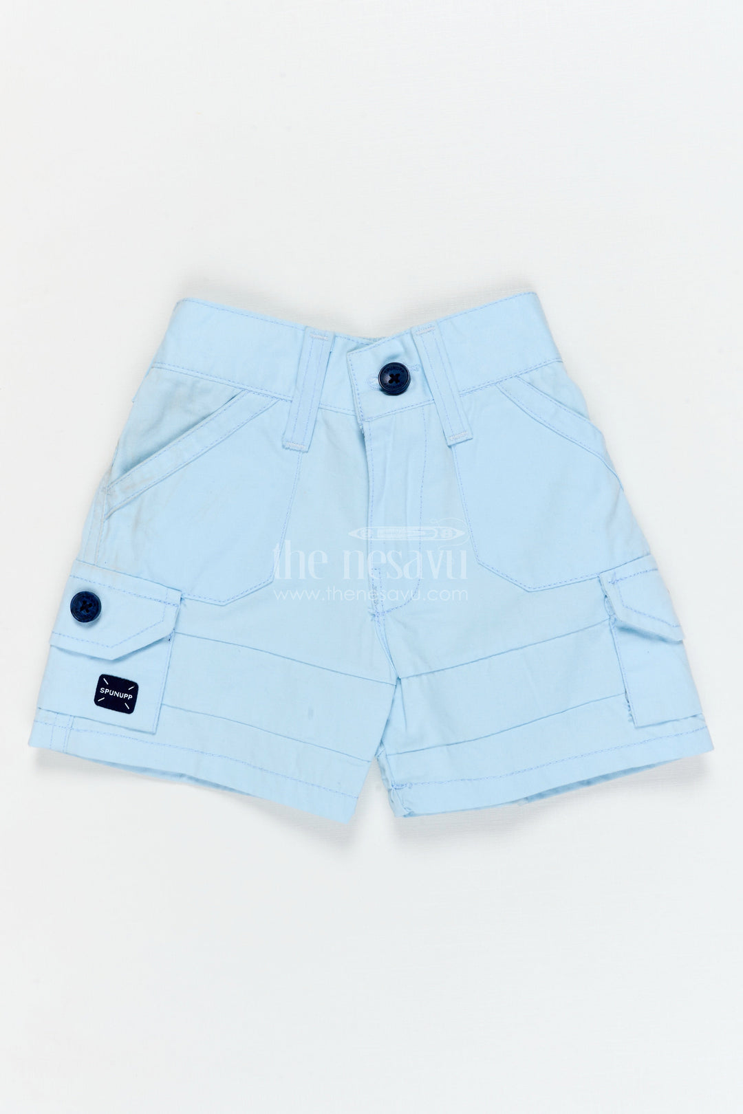 The Nesavu Boys Shorts Boys Breathable Cotton Shorts for School and Summer Activities Nesavu 16 (1Y) / Blue / Cotton BWS074C-16 Nesavu boys breathable cotton shorts with structured design – great for school and summer play