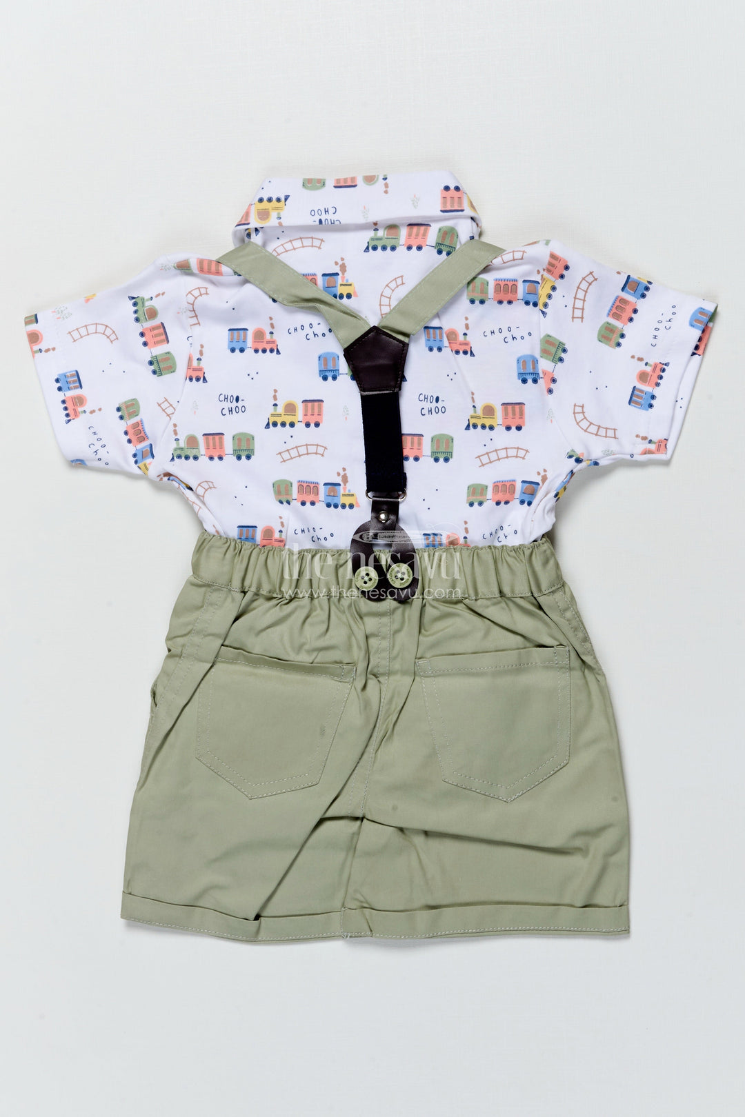 The Nesavu Boys Casual Set Boys Casual Cotton Outfit Set with Animal Print Shirt for Fun Outings Nesavu Nesavu boys cotton casual set animal print shirt  perfect playdates outdoor fun