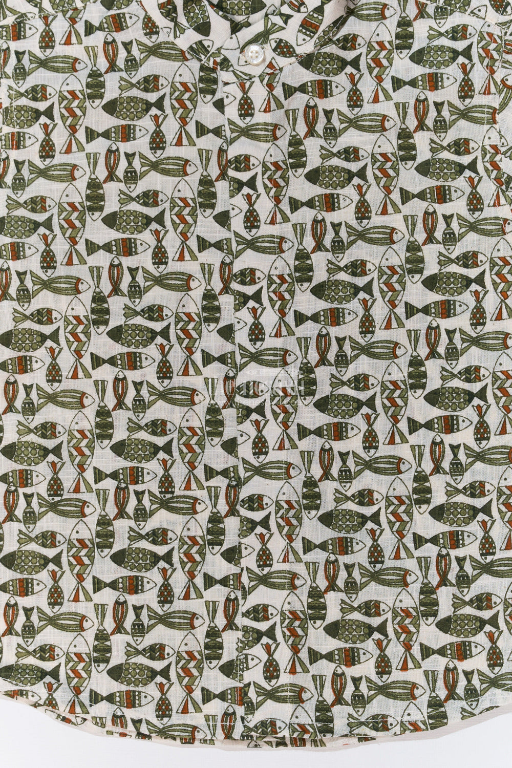 The Nesavu Boys Cotton Shirt Boys Casual Cotton Shirts in Block Print with Classic Fish Motif for Everyday Wear Nesavu Nesavu Boys Casual Cotton Shirt Block Print Fish Motif Everyday Comfort