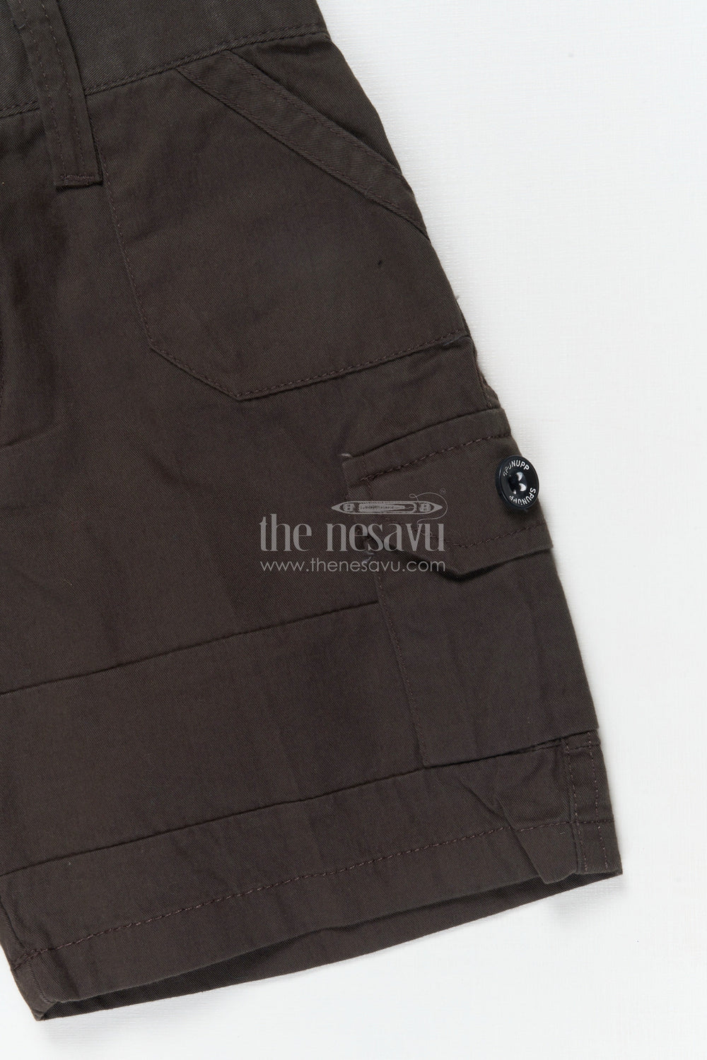 The Nesavu Boys Shorts Boys Casual Cotton Shorts for Daily Wear and Outings Nesavu 16 (1Y) / Black / Cotton BWS074E-16 Nesavu cotton shorts for boys with practical pockets – great for playdates, school and summer outings