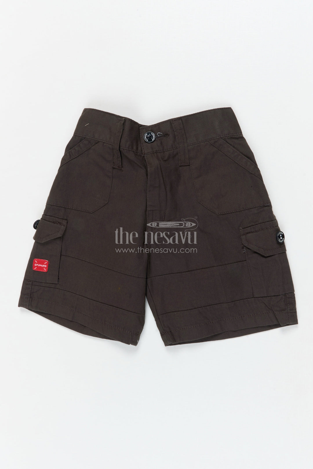 The Nesavu Boys Shorts Boys Casual Cotton Shorts for Daily Wear and Outings Nesavu 16 (1Y) / Black / Cotton BWS074E-16 Nesavu cotton shorts for boys with practical pockets – great for playdates, school and summer outings