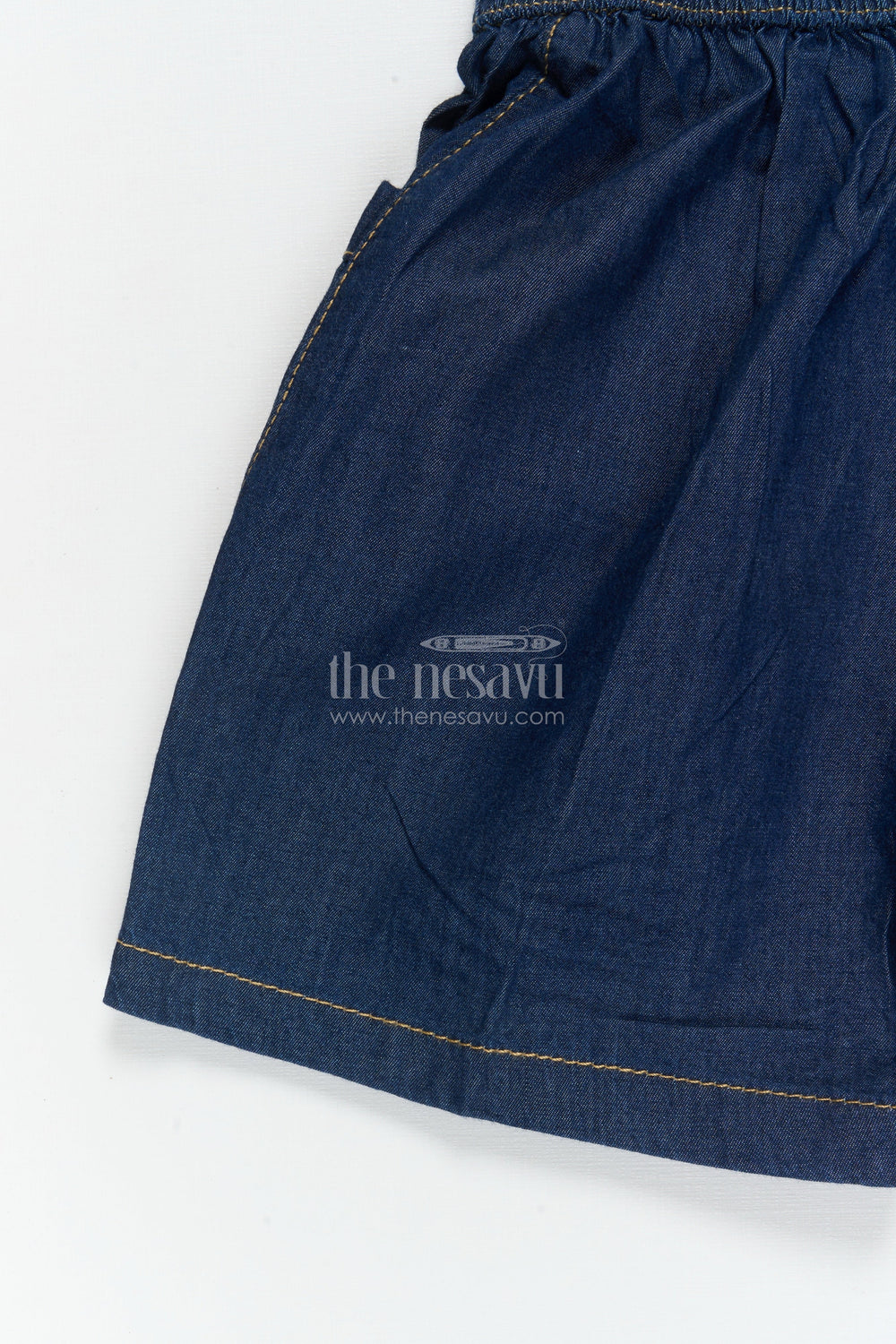 The Nesavu Boys Shorts Boys Casual Cotton Shorts with Contrast Stitching for Daily Use Nesavu 16 (1Y) / Blue / Cotton BWS073B-16 Nesavu boys cotton shorts with contrast stitching – ideal for casual outings, school and play