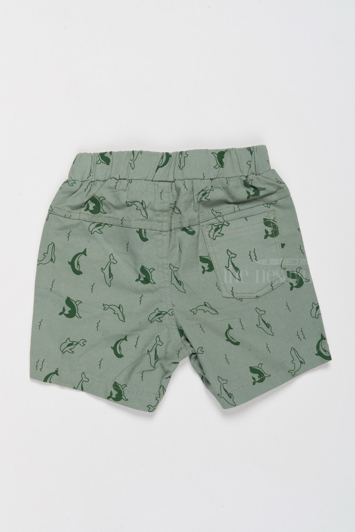Boys Cotton Casual Shorts Dolphin Print Adjustable Fit The