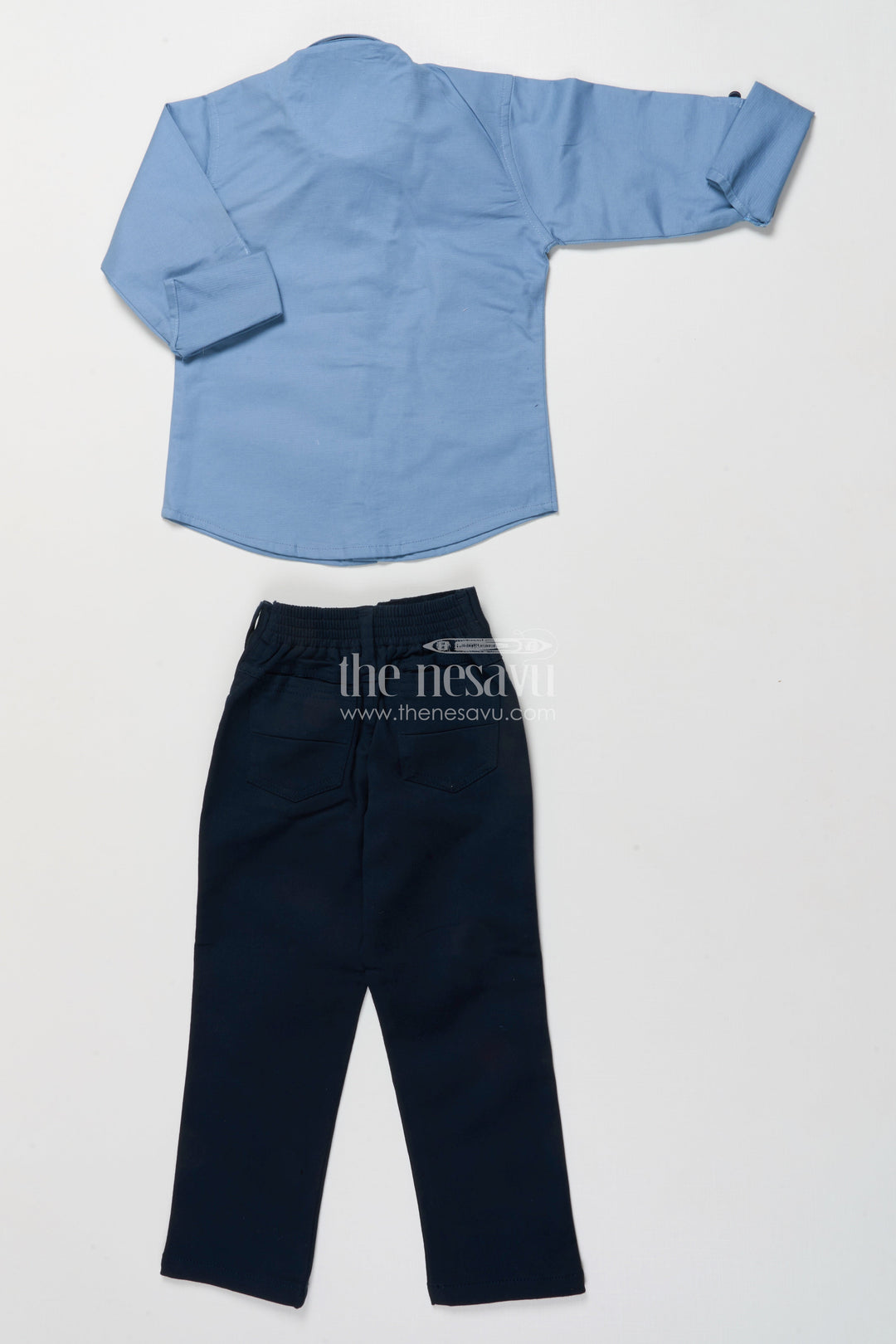 The Nesavu Boys Casual Set Boys Casual Kurta Set for Festive School Events and Gatherings Nesavu Nesavu boys cotton kurta set embroidery school ethnic day casual festivities
